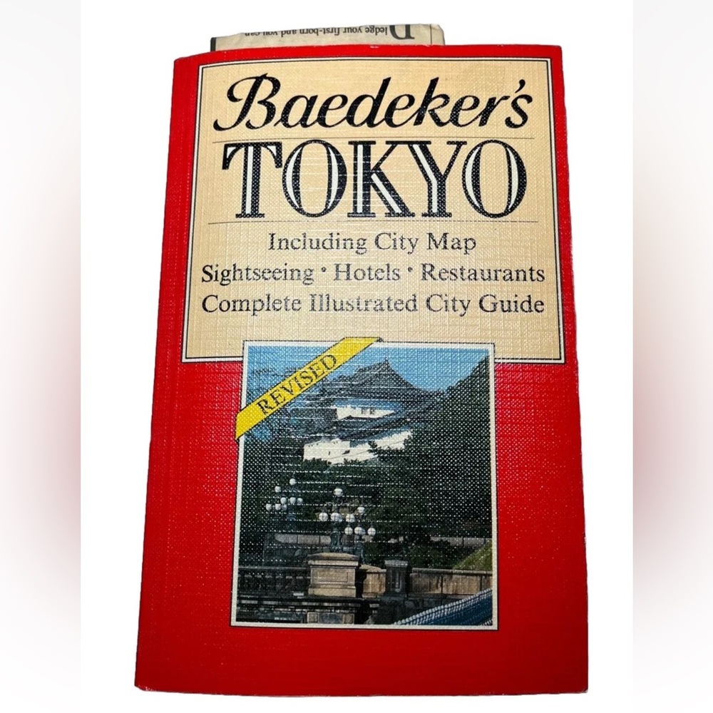 Original 1987 Baedeker's City Guides: Baedeker's Tokyo With Attached Map EUC